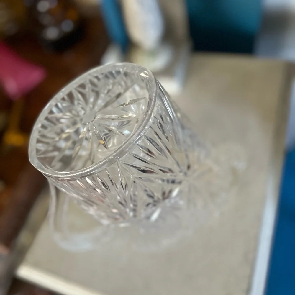 Vintage Diamond Cut Lucite Pitcher